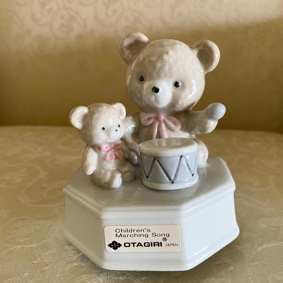 Vintage Ceramic Otagiri Japan Children's Marching Song Music Box - Picture 1 of 10